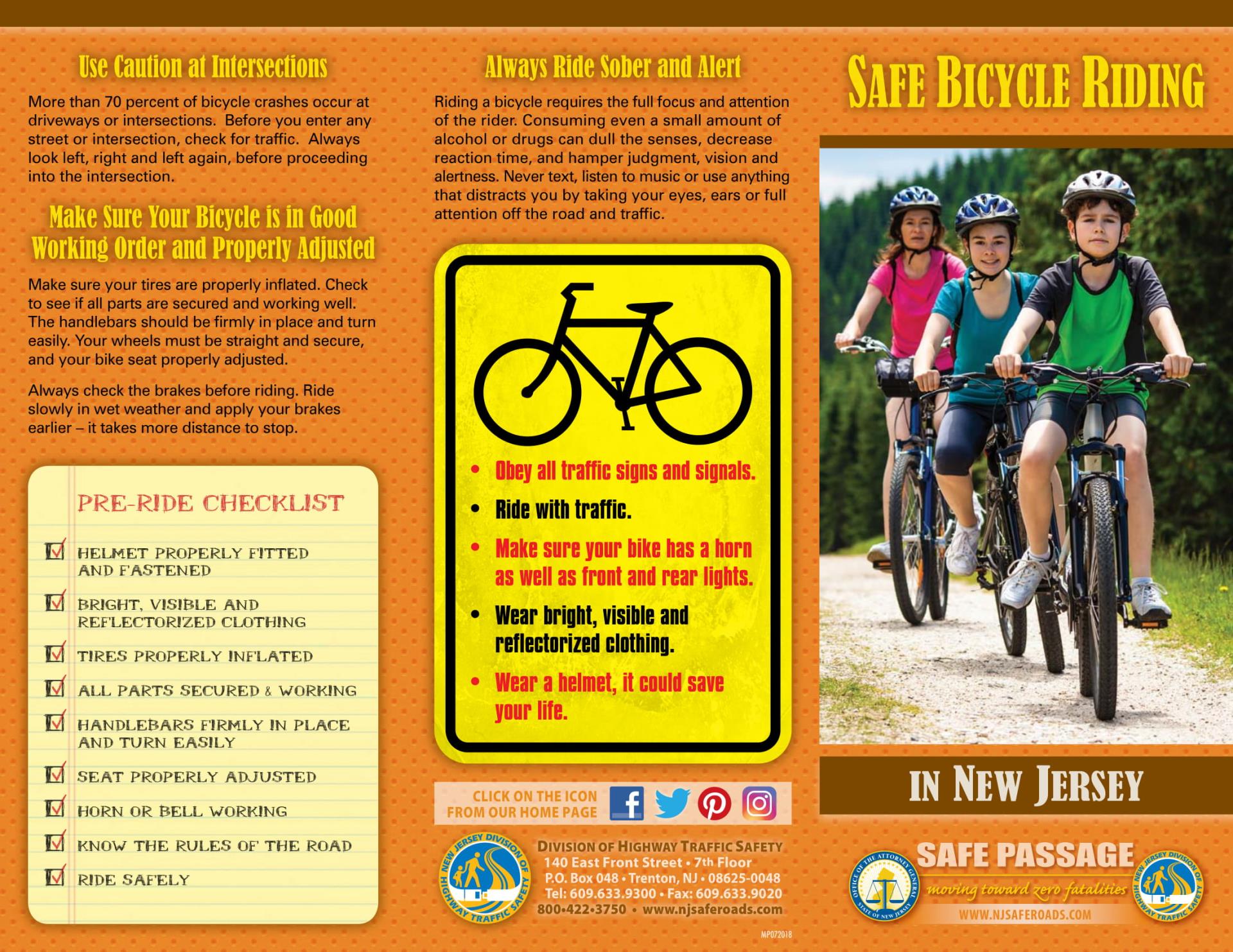 Illustration - Safe Bicycle Riding in NJ