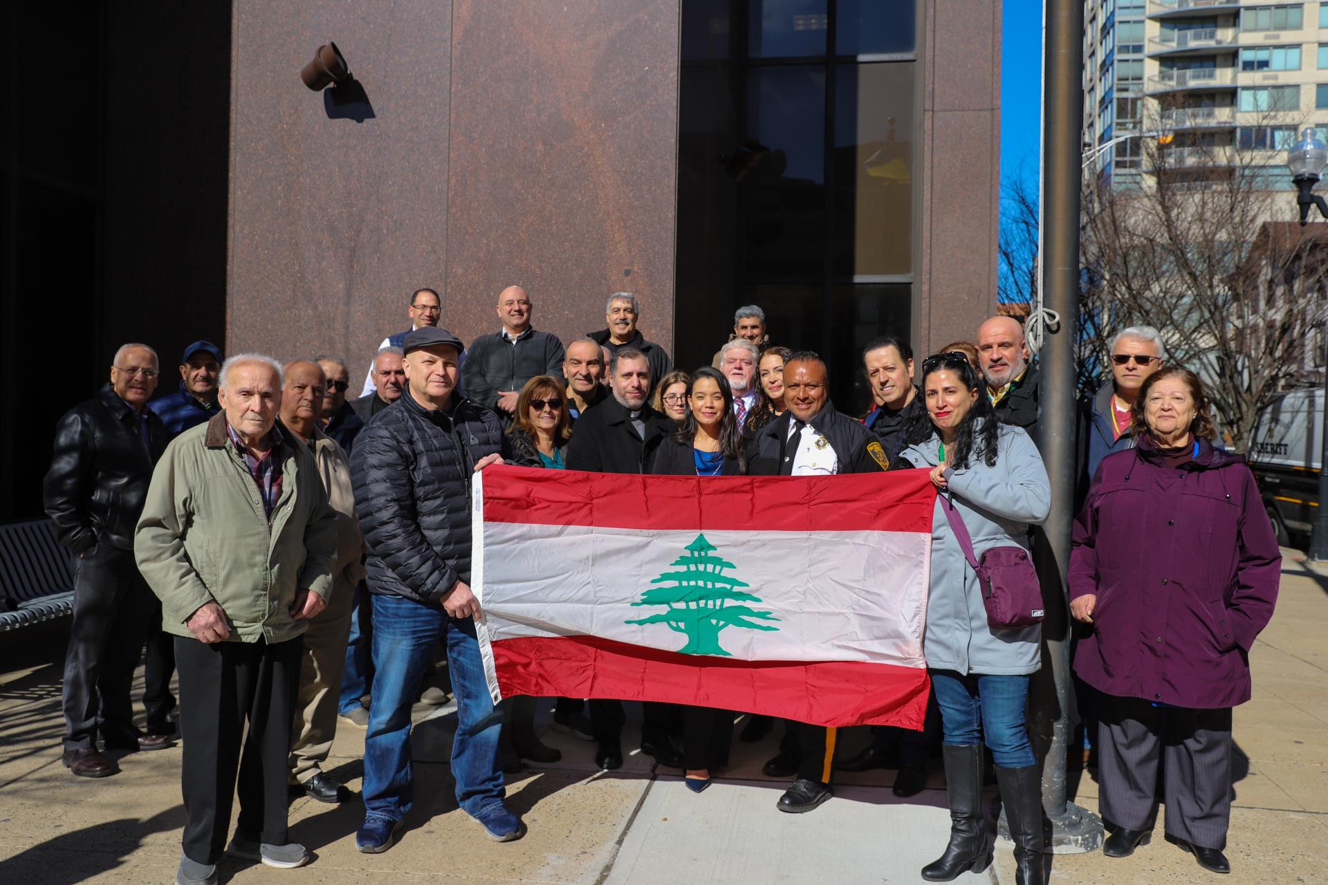 lebanese flag raising