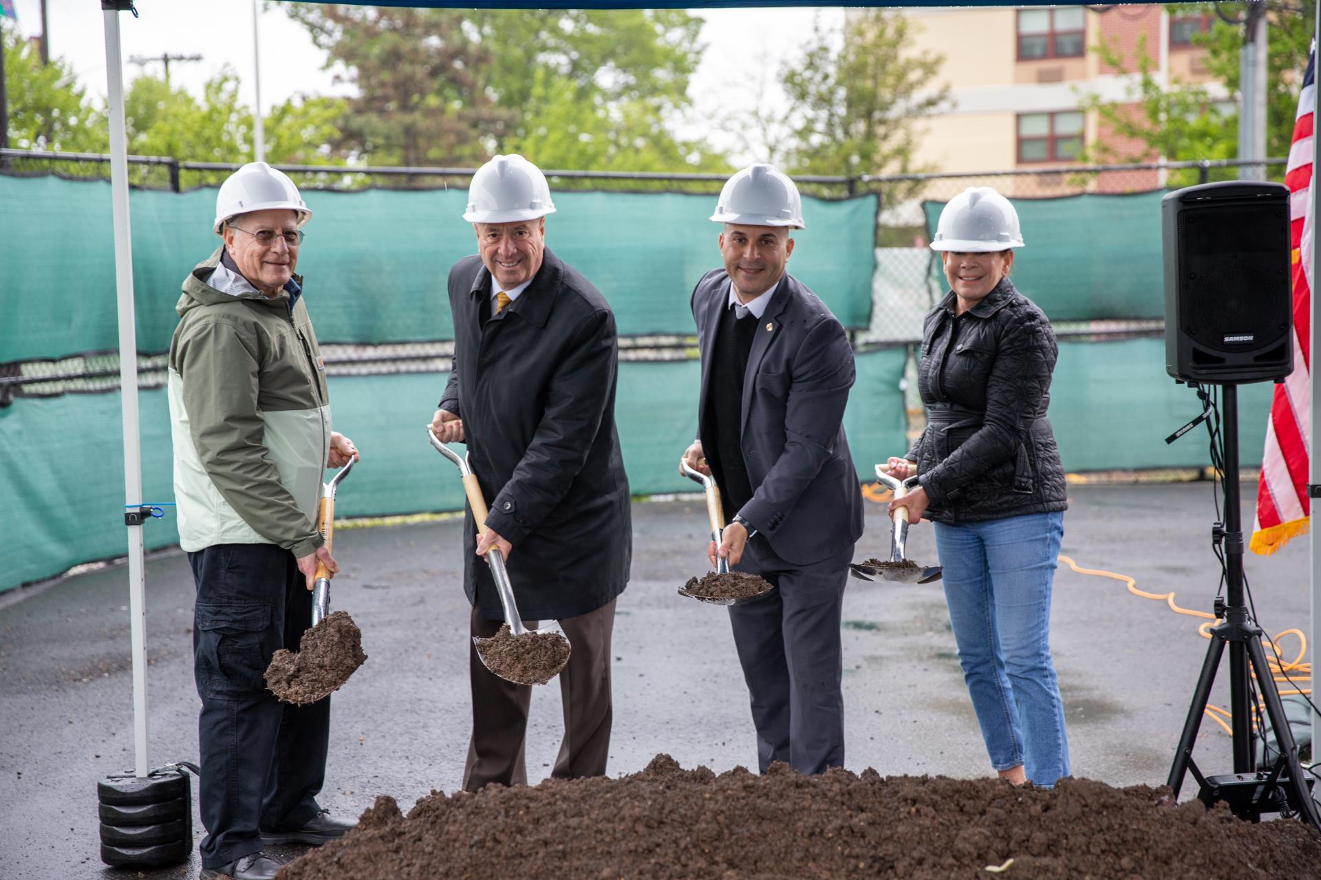 Middlesex County and the City of Perth Amboy celebrate the groundbreaking of the Fayette Street Pocket Park project